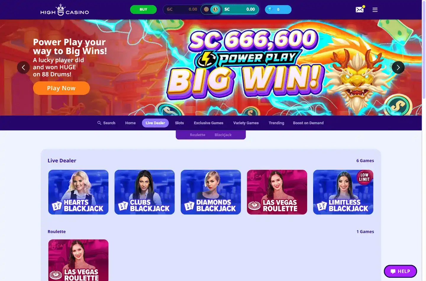 High 5 Casino screenshot 1 High 5 Casino screenshot 1
