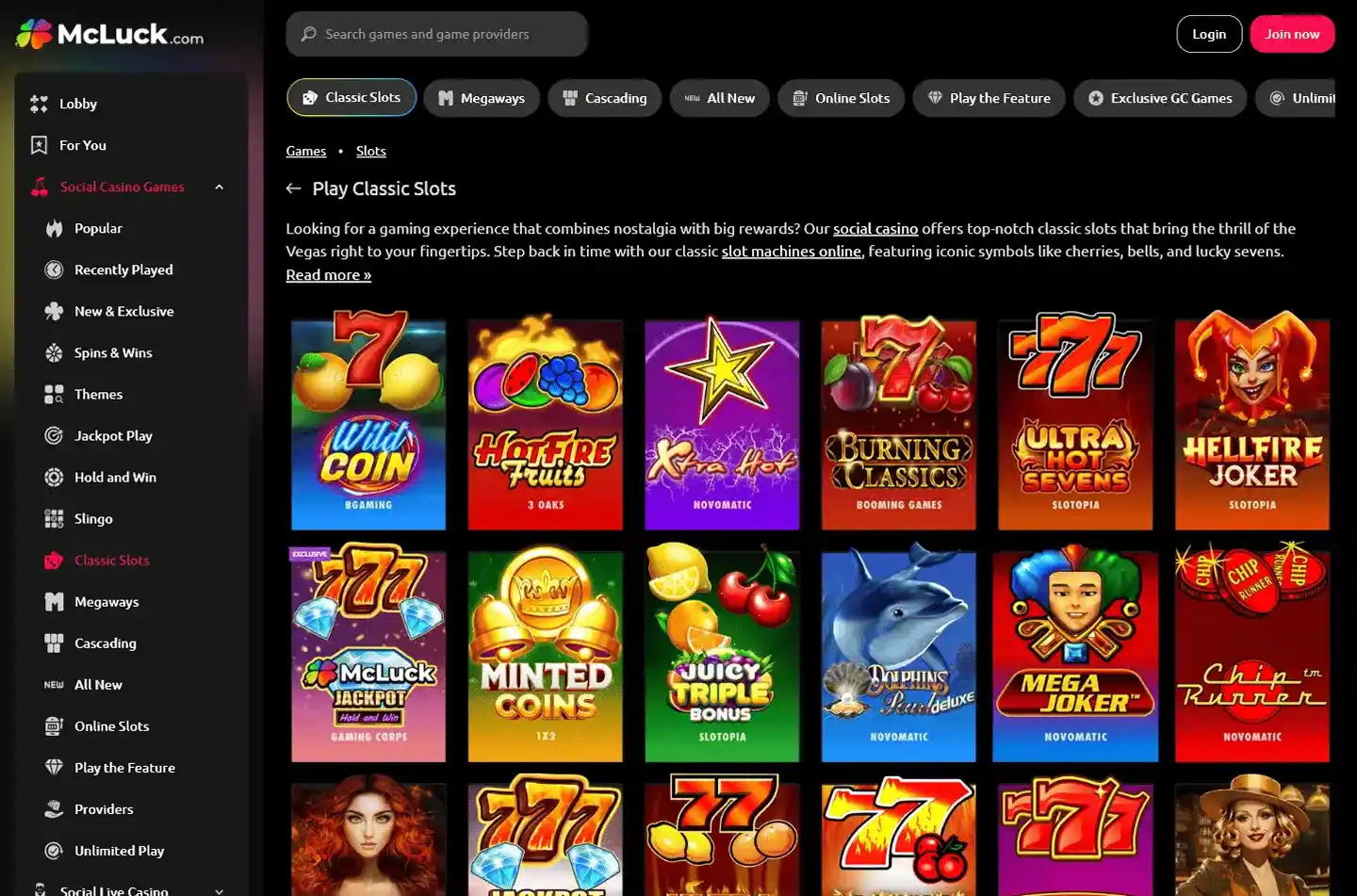 McLuck Casino screenshot 1 McLuck Casino screenshot 1