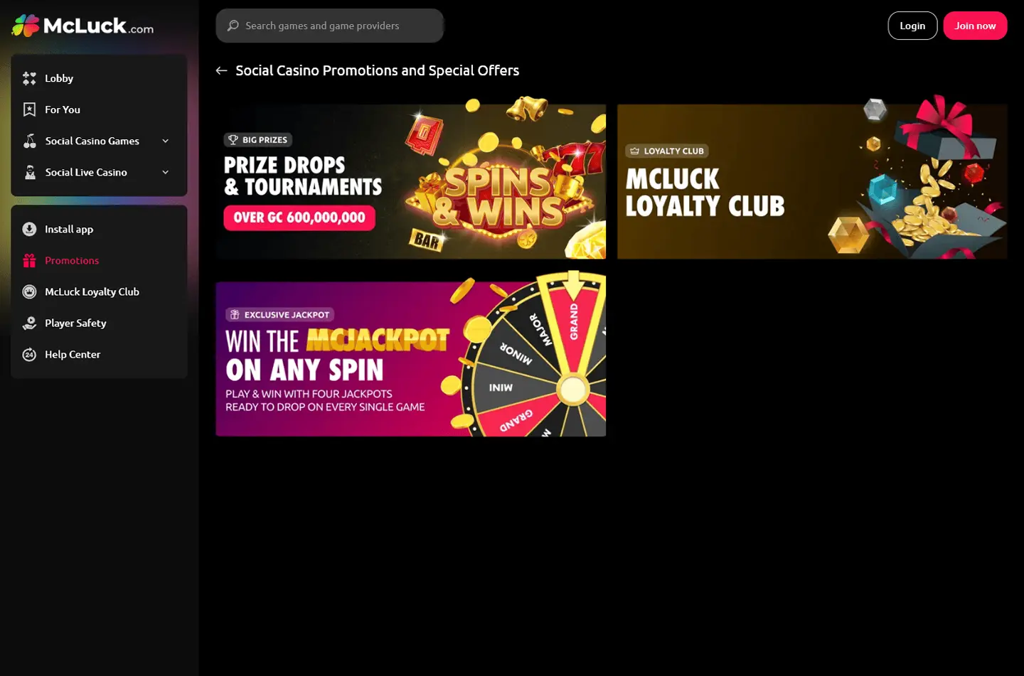 McLuck Casino screenshot 3 McLuck Casino screenshot 3