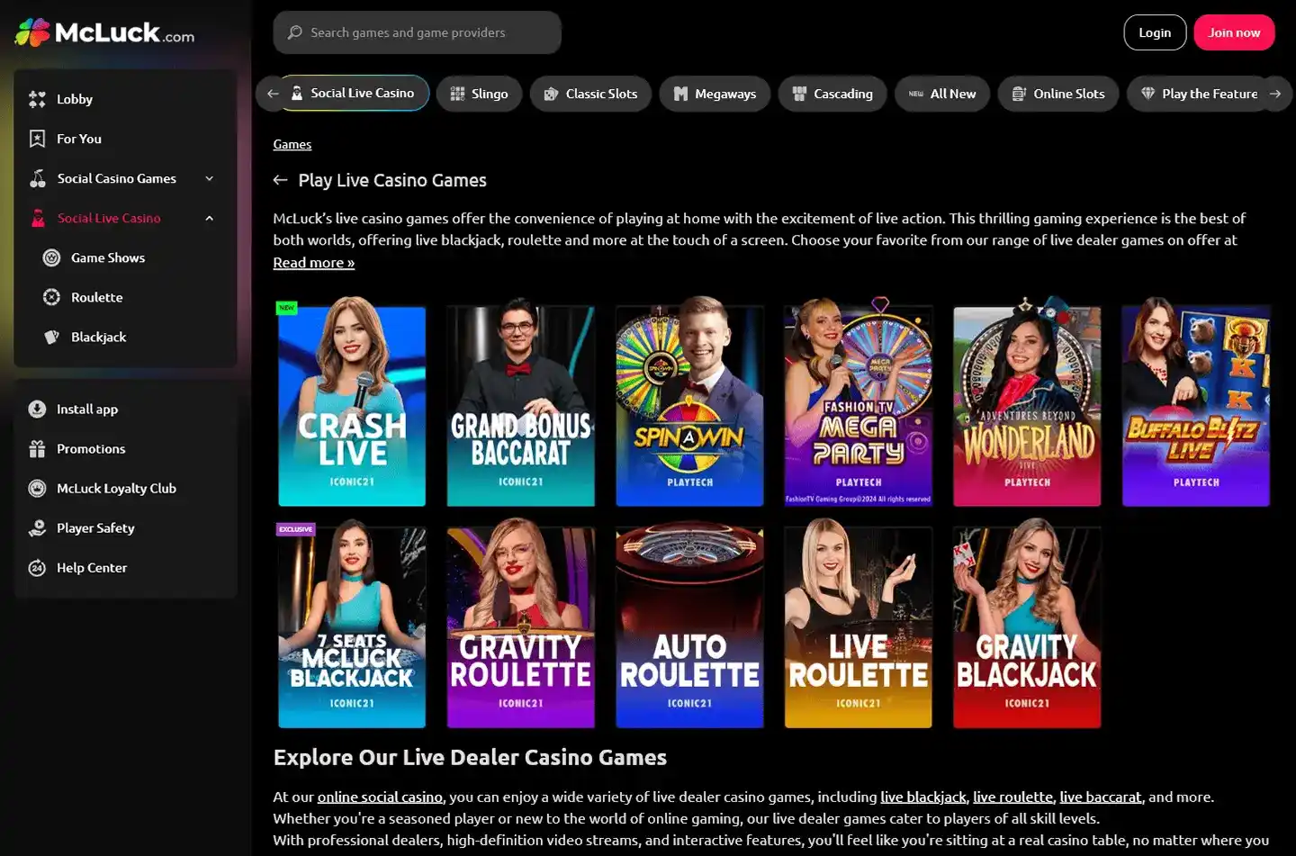 McLuck Casino screenshot 4 McLuck Casino screenshot 4