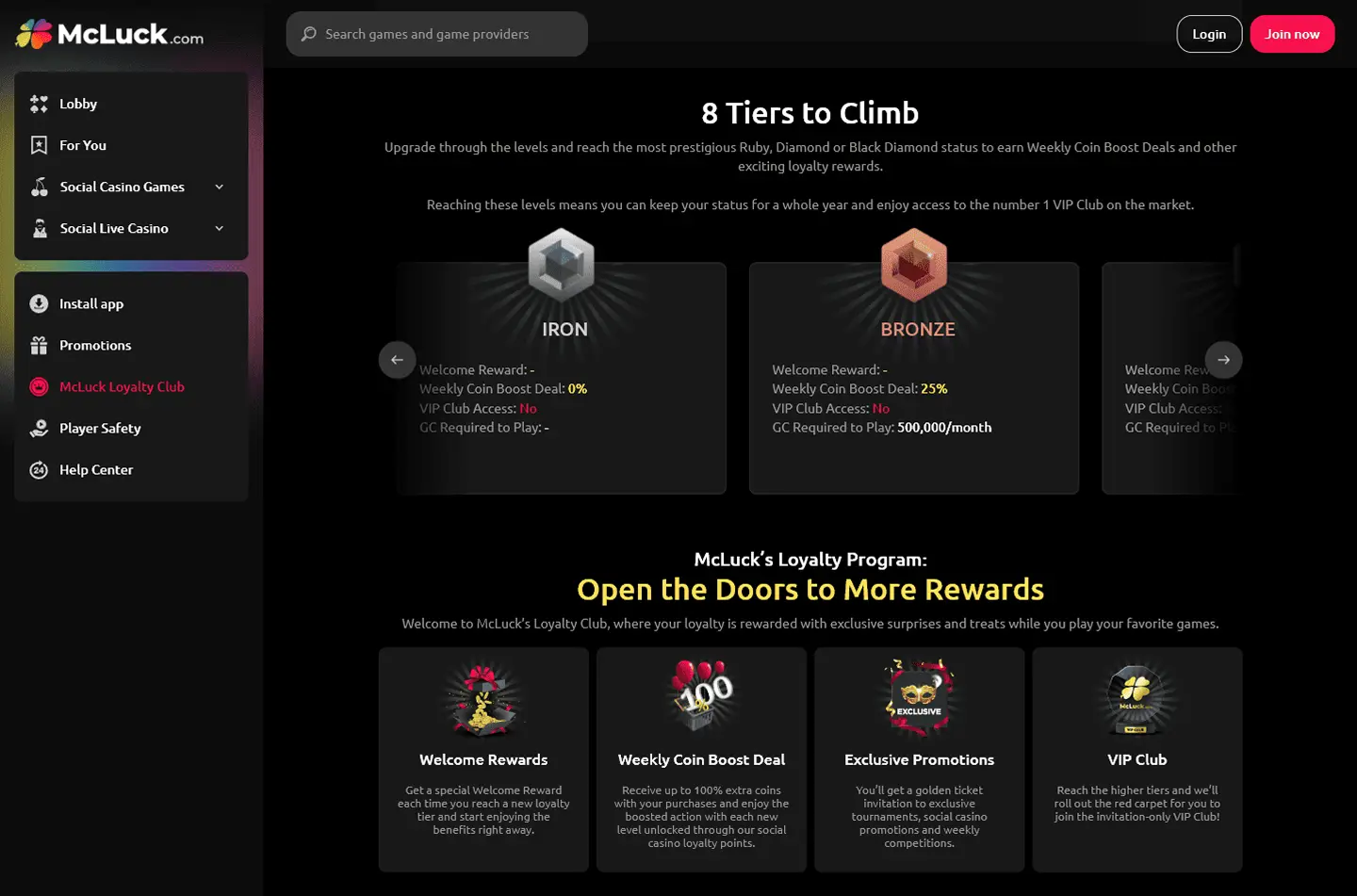 McLuck Casino screenshot 6 McLuck Casino screenshot 6