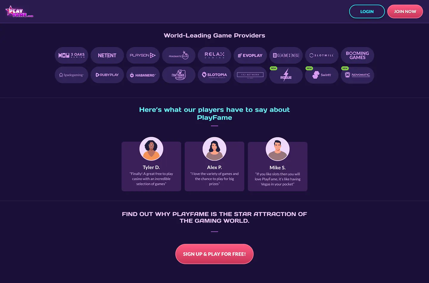 PlayFame Casino screenshot 3 PlayFame Casino screenshot 3