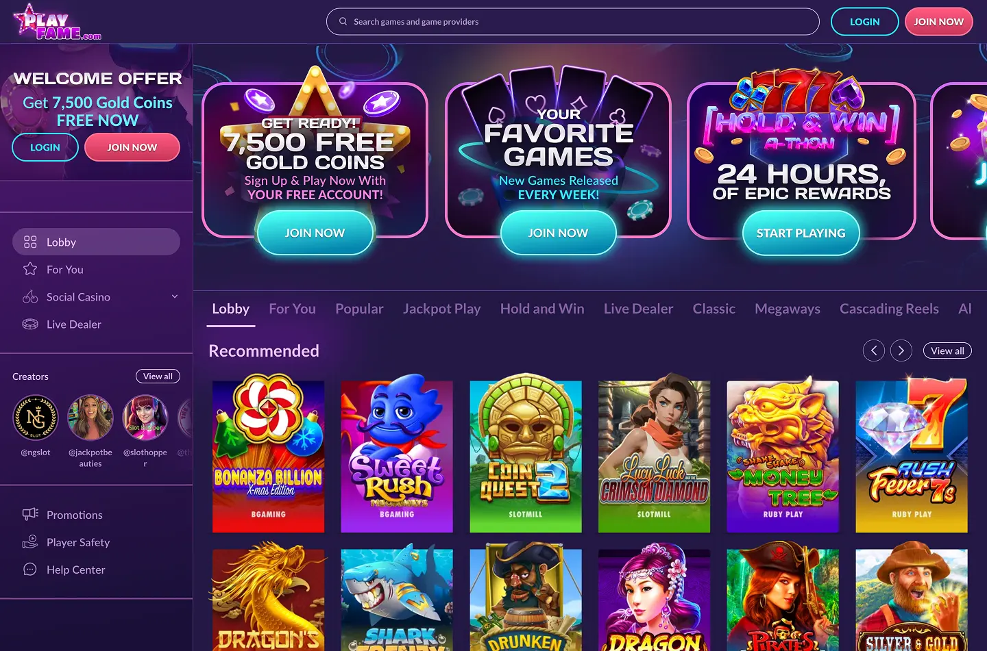 PlayFame Casino screenshot 4 PlayFame Casino screenshot 4