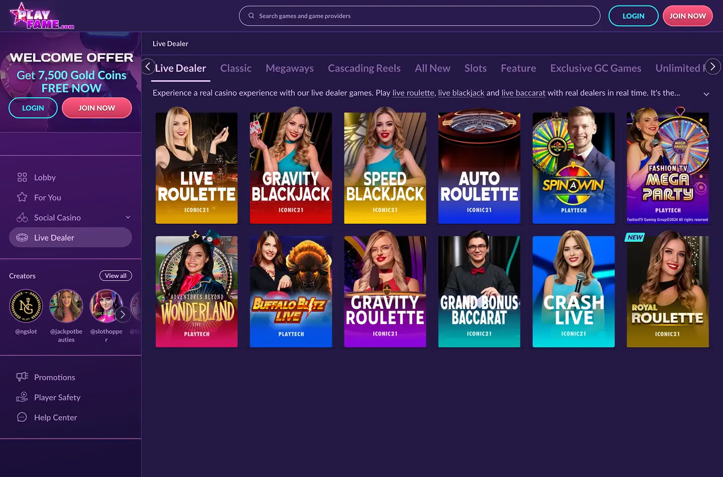 PlayFame Casino screenshot 5 PlayFame Casino screenshot 5