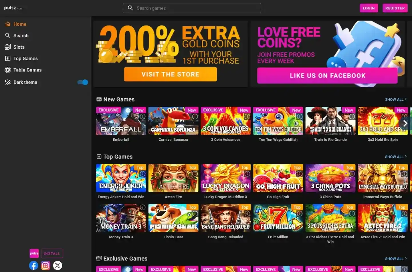 Pulsz Casino screenshot 1 Pulsz Casino screenshot 1